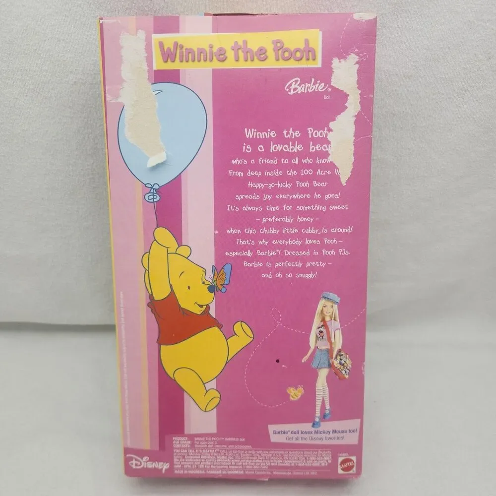Doll Barbie Winnie the Pooh Sleepwear W/Keychain For You 2004 Disney Mattel NEW